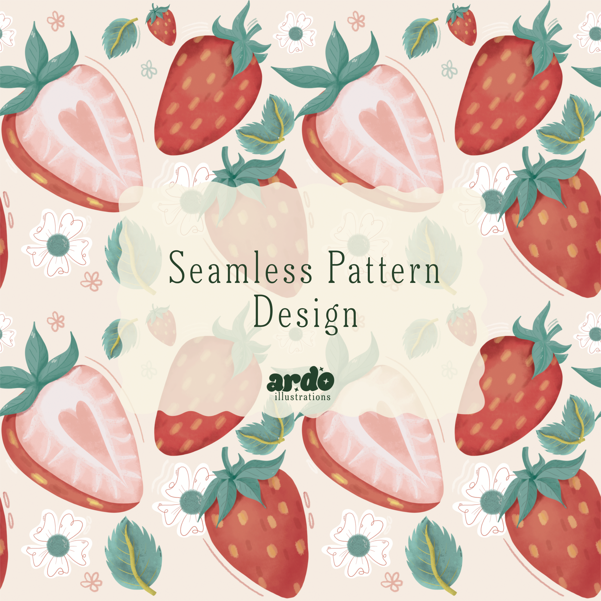 Strawberry Fields | Seamless Digital Pattern