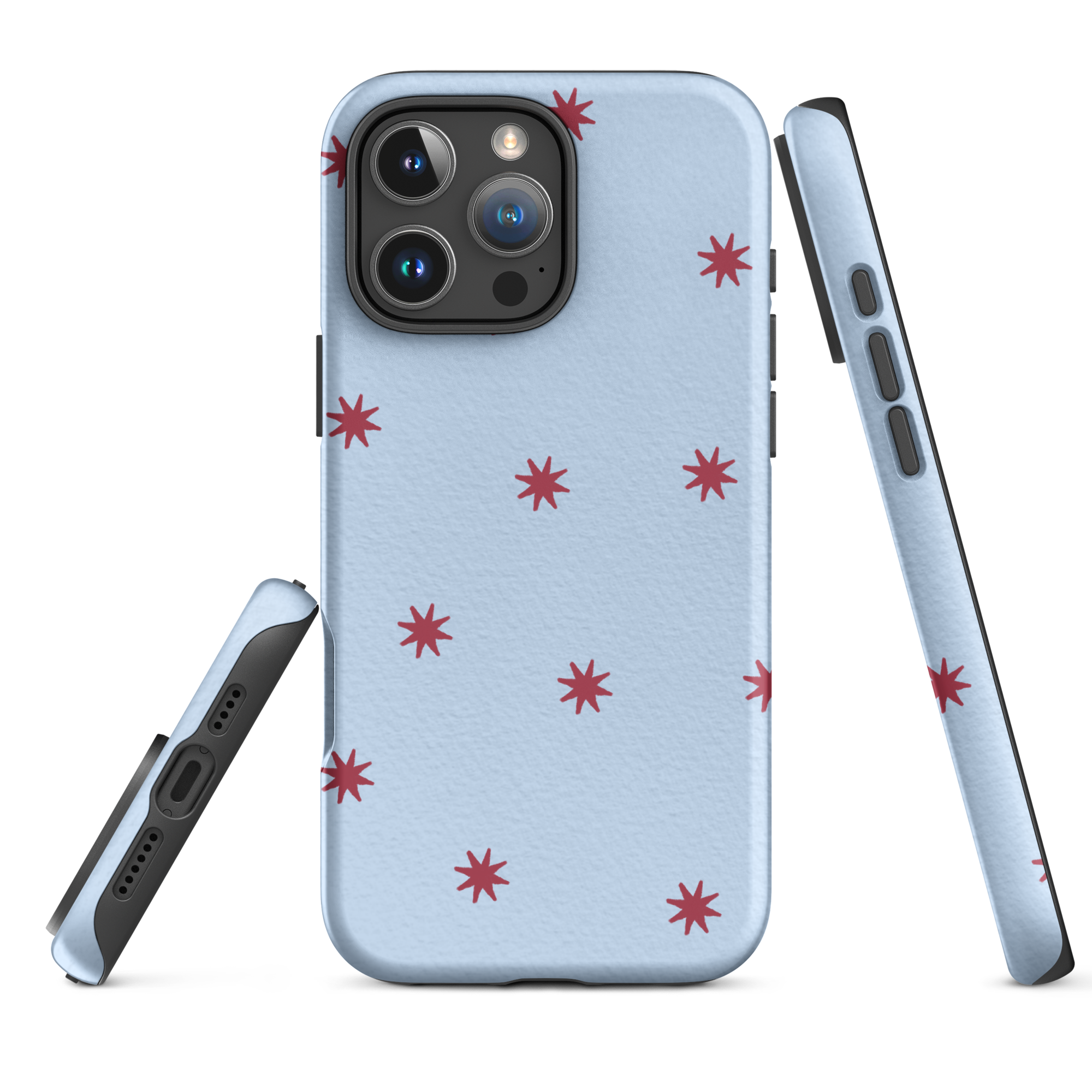 Tough Phone Case - Burgundy Stars